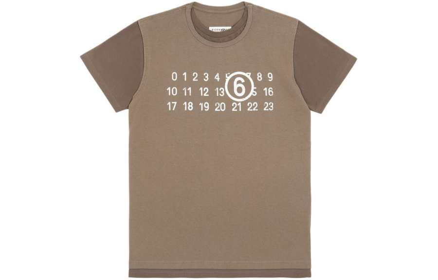 MM6 Maison Margiela Logo Printed Crewneck T-Shirt
