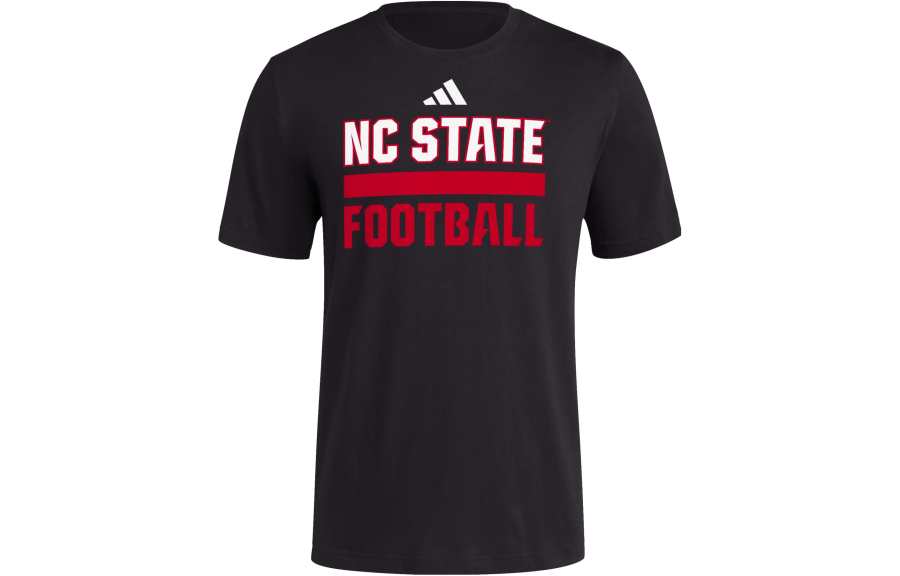 Adidas Adidas NC State T Shirts Men's Black Crew Neck Moderate Straight Fit