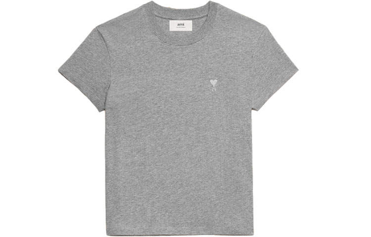 AMIPARIS Ami Paris Logo Embroidered Crewneck T Shirt