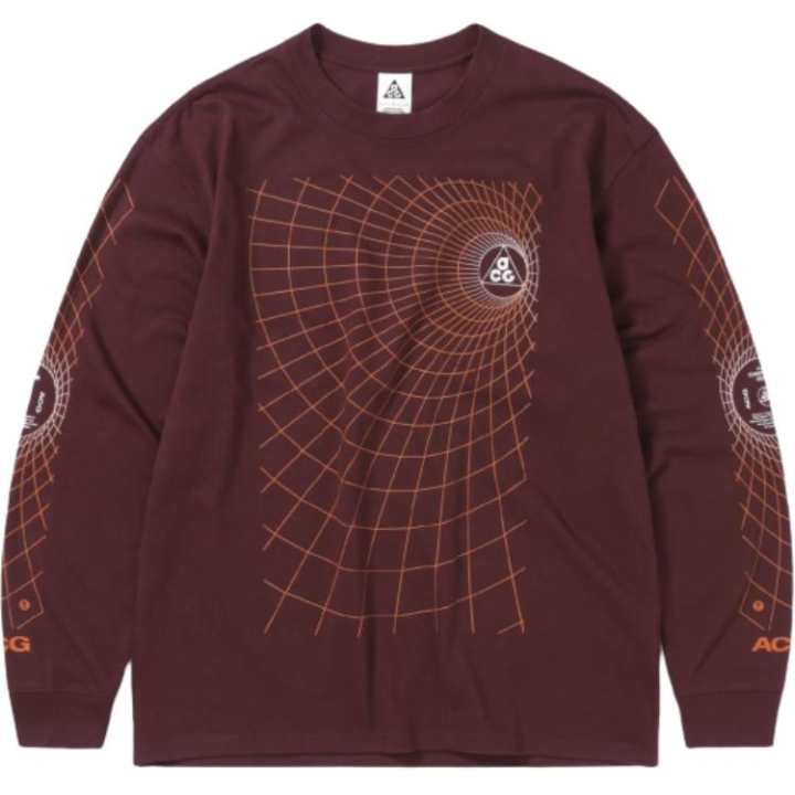 Nike Nike ACG T Shirts Men's Nighttime Russet Crew Neck Moderate Straight Fit