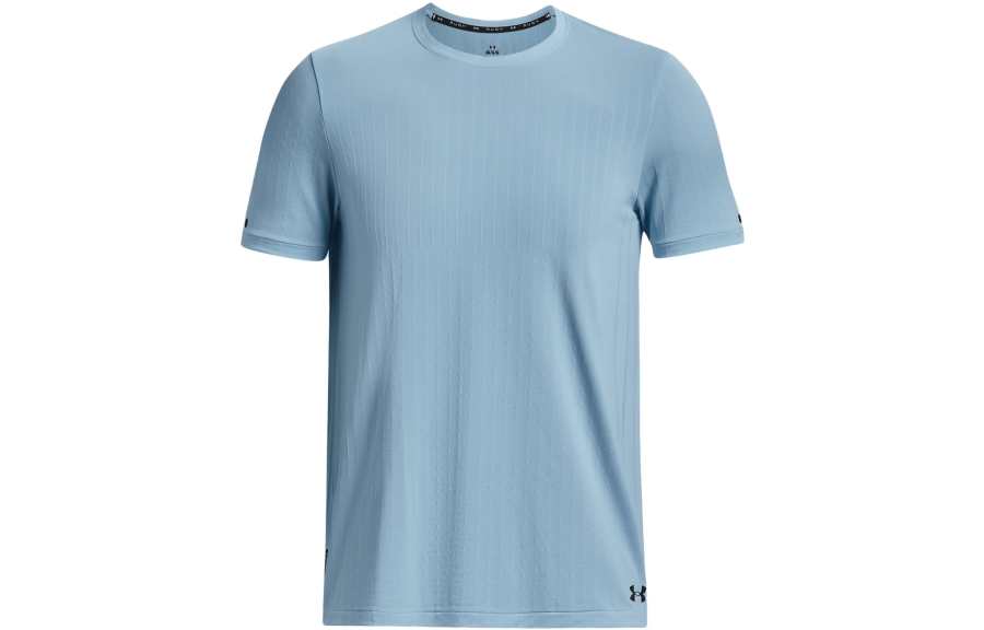 Under Armour T Shirts Men's Blue Crew Neck Moderate Straight Fit