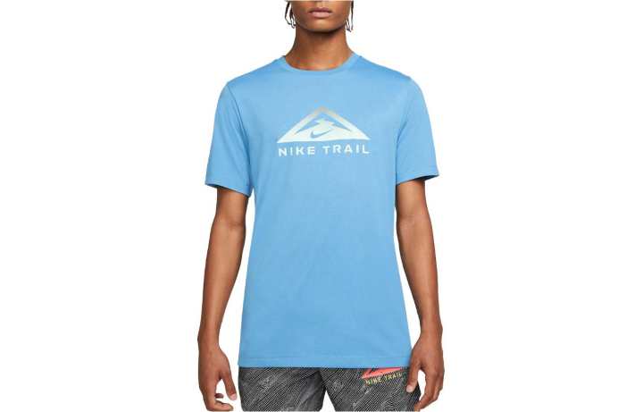 Nike Nike T Shirts Men's Blue Crew Neck Moderate Straight Fit