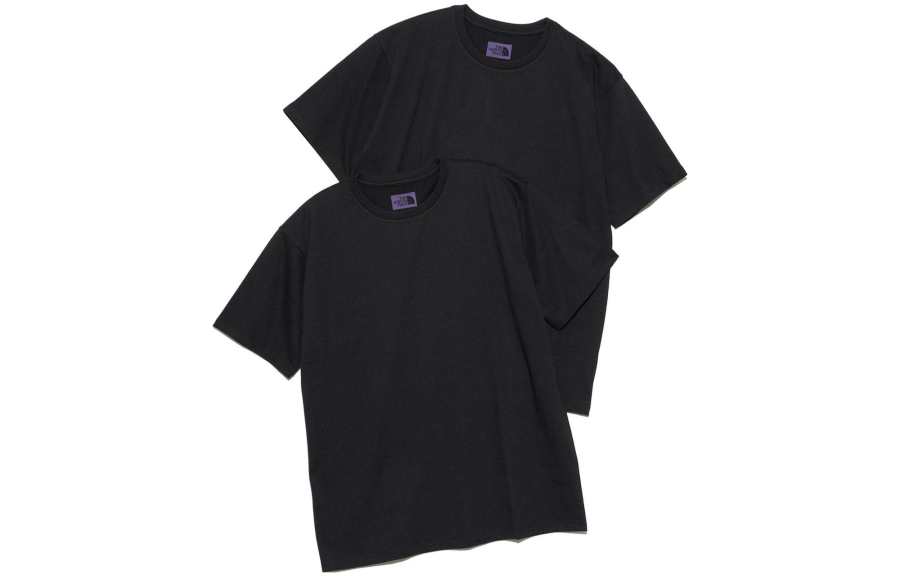 THE NORTH FACE PURPLE LABEL T Shirts Men's Black Crew Neck Moderate Straight Fit