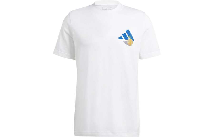 Adidas Adidas AEROREADY T Shirts Men's White Crew Neck Moderate Straight Fit