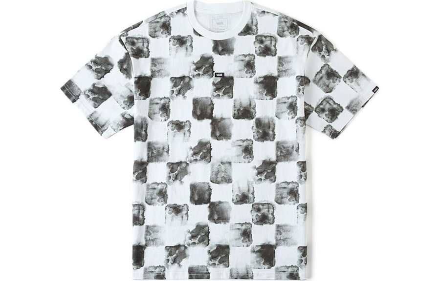 PUMA PUMA T Shirt Unisex Black White Checkerboard