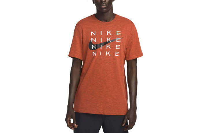 Nike Nike T Shirts Men's Red Crew Neck Moderate Straight Fit