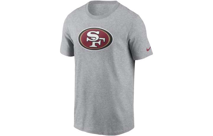 Nike Nike T Shirts Men's Gray Crew Neck Moderate Straight Fit
