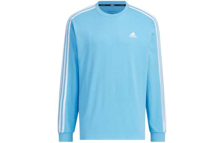Adidas Adidas T Shirts Men's Blue Crew Neck Moderate Straight Fit