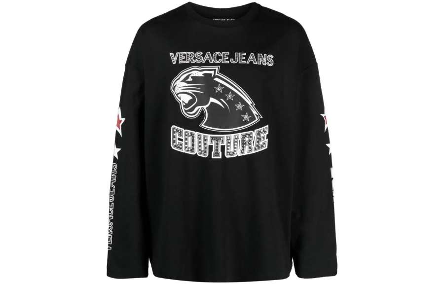 VERSACE JEANS COUTURE 【Best of: Promotions】logo-print long-sleeve top