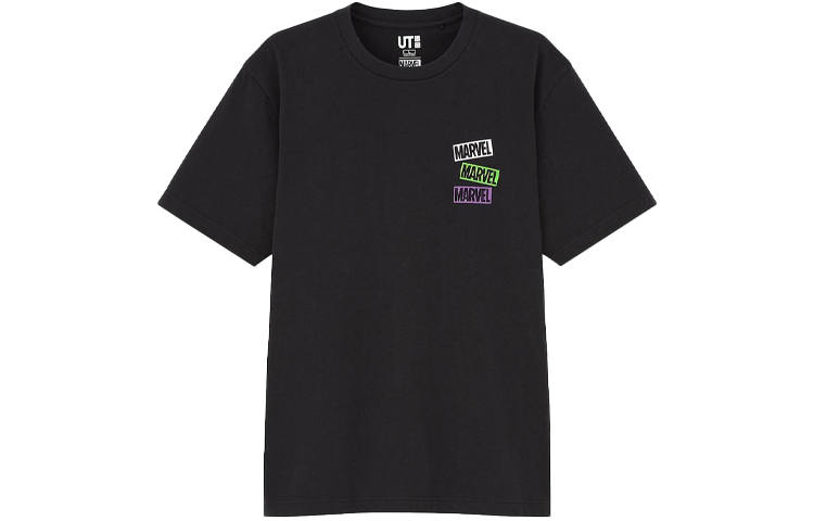 UNIQLO T Shirts Unisex Black Crew Neck Moderate