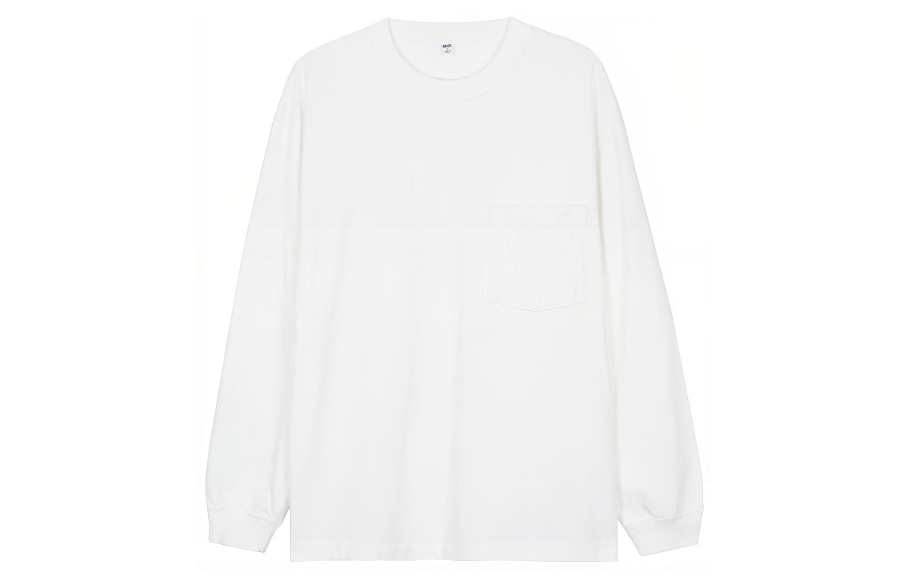 UNIQLO T Shirts Unisex White Crew Neck Moderate