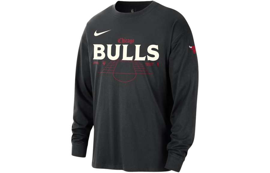 Nike Nike Chicago Bulls Men's Nike Nba Long Sleeve Max90 T Shirt
