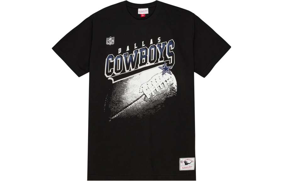 Mitchell Ness T Shirts Men's Black Crew Neck Moderate Straight Fit