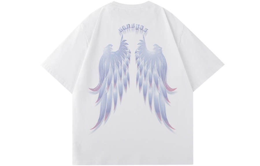 SANSYAS T Shirts Unisex White Crew Neck Moderate Straight Fit