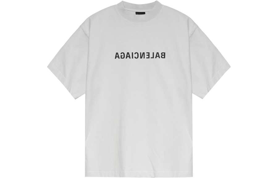 Balenciaga 【Zoomed ImageryBest of: PromotionsPrevious Season】inverted logo-print cotton T-shirt