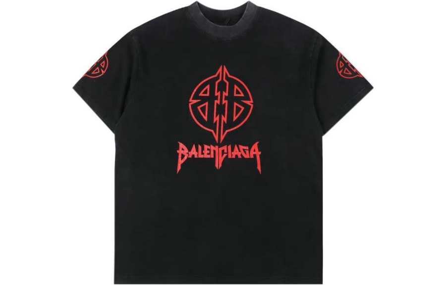 Balenciaga T Shirt Regular Fit Men's Black