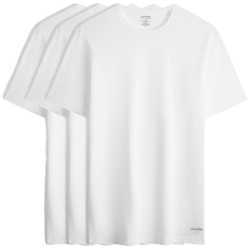 CALVIN KLEIN T Shirt Unisex 3 Pack Moon White