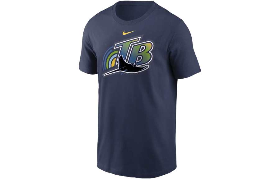 Nike Nike T Shirts Men's Marine Blue Crew Neck Moderate Straight Fit