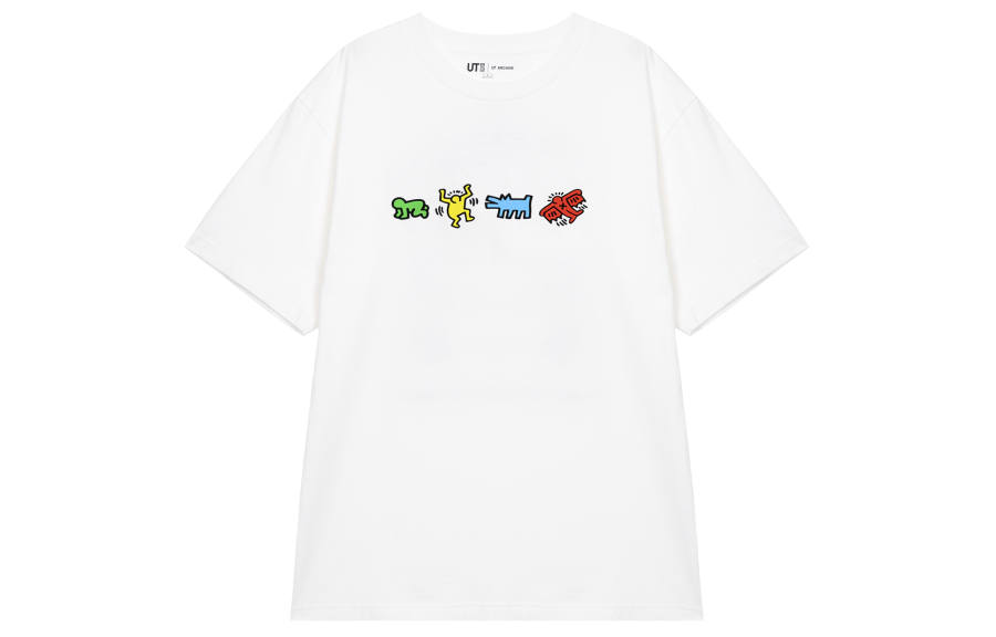 UNIQLO T Shirts Unisex 00 White Crew Neck Moderate Straight Fit