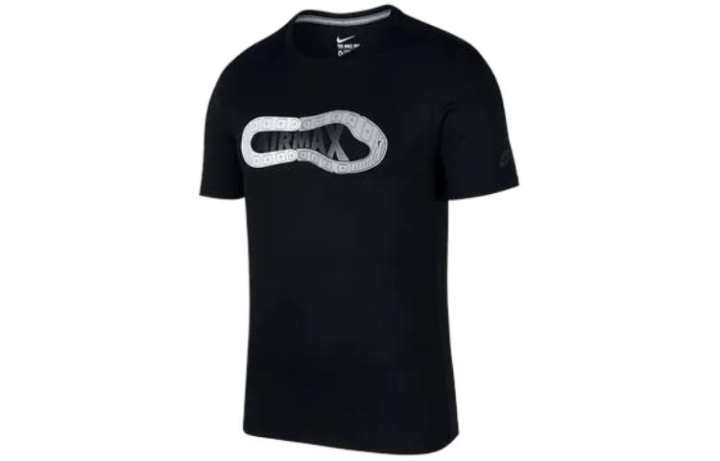 Nike Nike T Shirts Men's Black Crew Neck Moderate Straight Fit