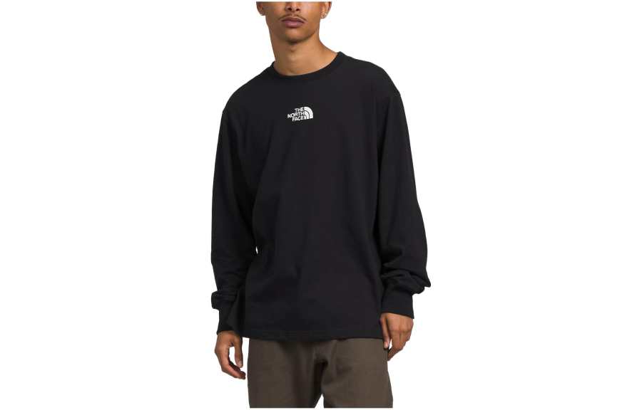 THE NORTH FACE T Shirts Men's Black Crew Neck Moderate Straight Fit