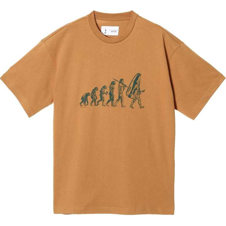 Nike Nike T Shirts Men's Brown Crew Neck Moderate Straight Fit