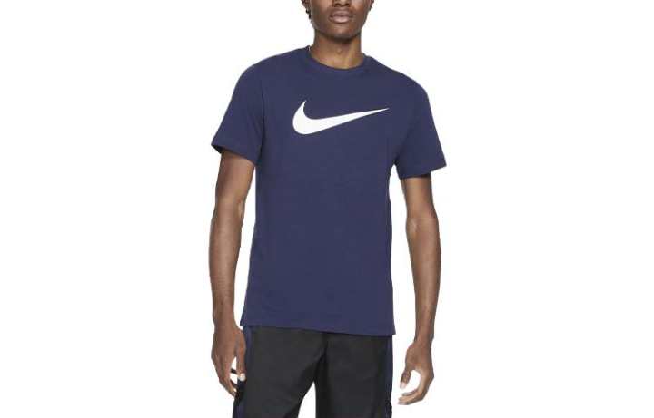 Nike Nike T Shirts Men's Marine Blue Crew Neck Moderate Straight Fit
