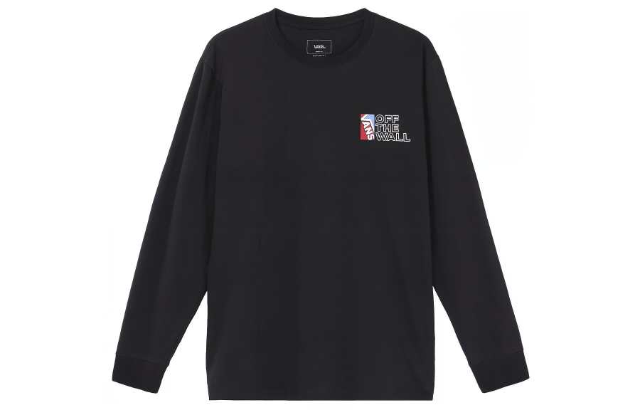 Vans T Shirts Men's Black Crew Neck Moderate Straight Fit