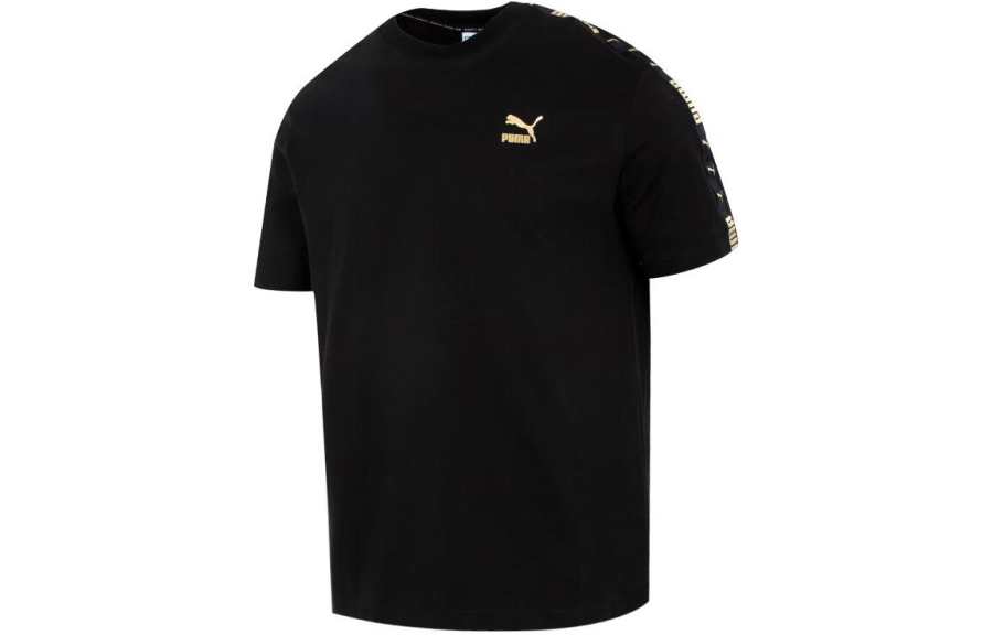 PUMA Drop Shoulder Sleeve T Shirt Unisex Black