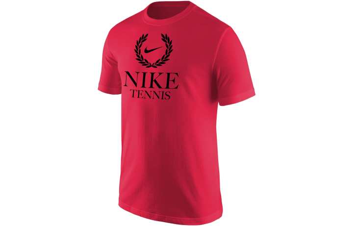 Nike Nike T Shirts Men's Red Crew Neck Moderate Straight Fit