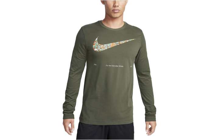 Nike Nike T Shirts Men's Green Crew Neck Moderate