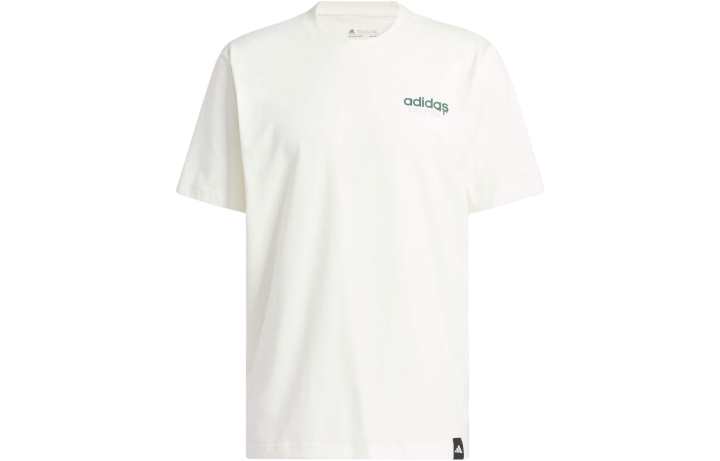Adidas Adidas T Shirts Men's White Crew Neck Moderate Straight Fit
