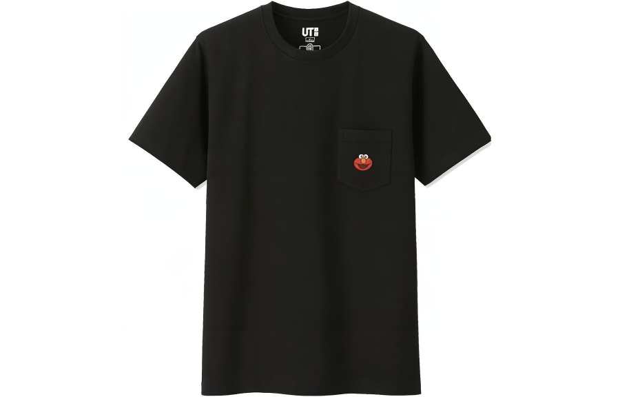 UNIQLO x SESAME STREET/ X KAWS T Shirt Unisex Black
