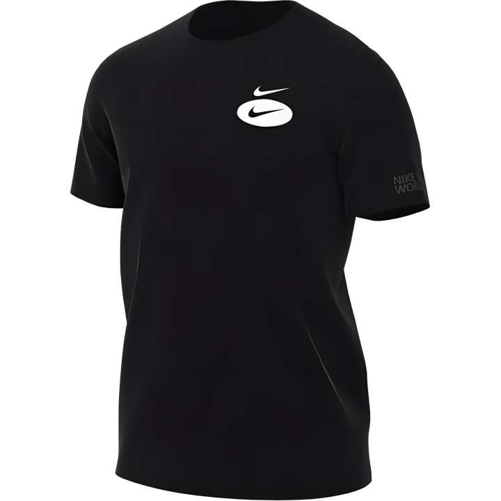 Nike Nike T Shirts Men's Black Crew Neck Moderate Straight Fit