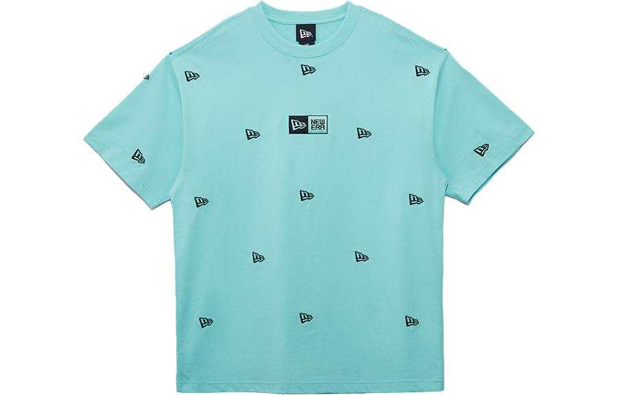 New Era T Shirts Unisex Blue Crew Neck Moderate Straight Fit