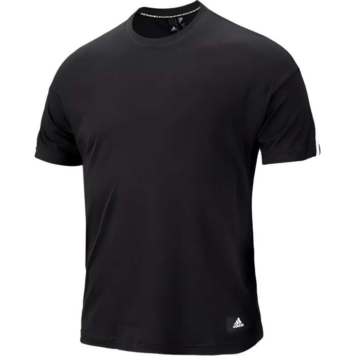 Adidas Adidas T Shirts Men's Black Crew Neck Moderate Straight Fit