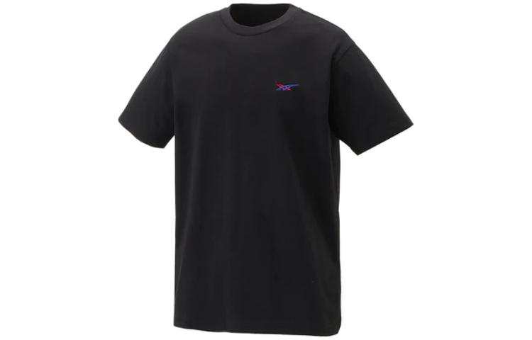 Onitsuka Tiger T Shirts Unisex Black Crew Neck Moderate Straight Fit