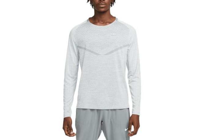 Nike Nike T Shirts Men's Gray Crew Neck Moderate Straight Fit
