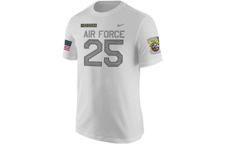 Nike Nike Air Force T Shirts Men's White Crew Neck Moderate Straight Fit