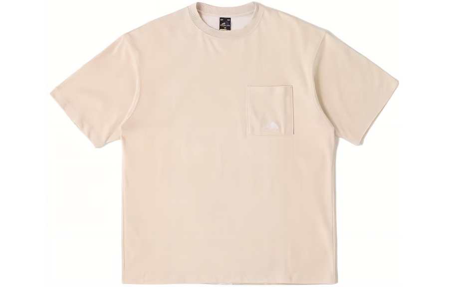 New Balance New Balance T Shirts Men's Light Beige Crew Neck Moderate Straight Fit