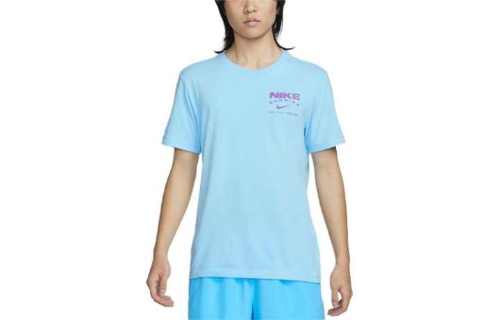 Nike Nike Dri FIT Running T Shirt Men's Sky Blue