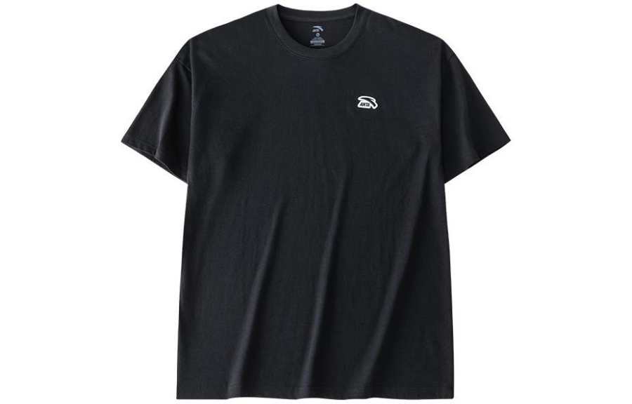 Anta Drop Shoulder Sleeve T-Shirt Men's Black