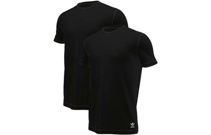 Adidas Adidas T Shirts Men's 2 Pack Black Crew Neck Moderate Straight Fit