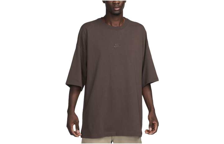 Nike Nike T Shirts Men's Brown Crew Neck Moderate Straight Fit