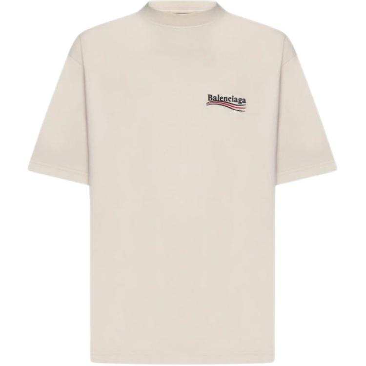 Balenciaga T Shirt Regular Fit Men's Beige