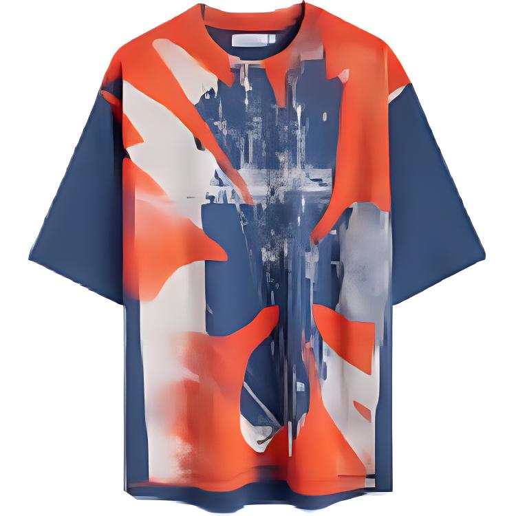 Calvin Klein T Shirts Men's Sparrow Blue CFA Crew Neck Moderate