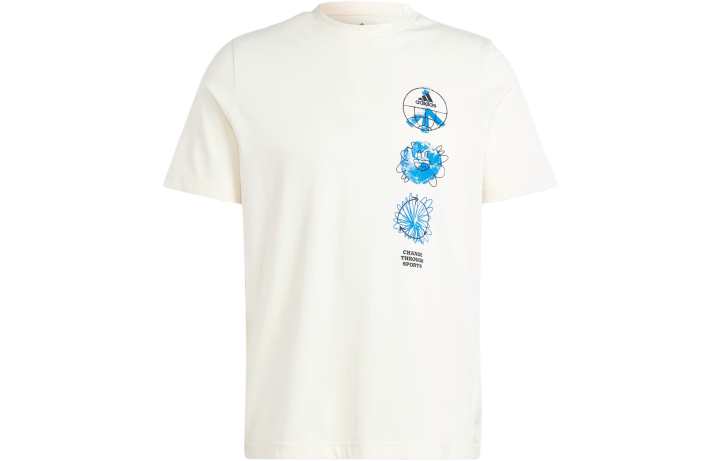 Adidas Adidas T Shirts Men's Beige Crew Neck Moderate