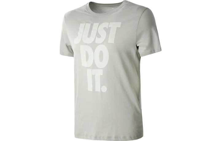 Nike Nike T Shirts Men's Gray Crew Neck Moderate Straight Fit