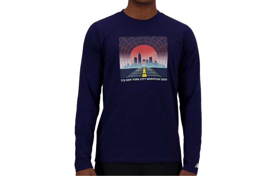 New Balance New Balance T Shirts Men's Dark Purple Crew Neck Moderate Other