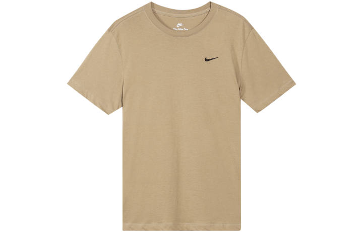 Nike Nike Swoosh Men's Graphic Logo Breathable Crewneck T-Shirt Brown